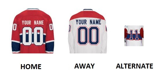 (image for) MONTREAL Pro Hockey Number Kit - Click Image to Close